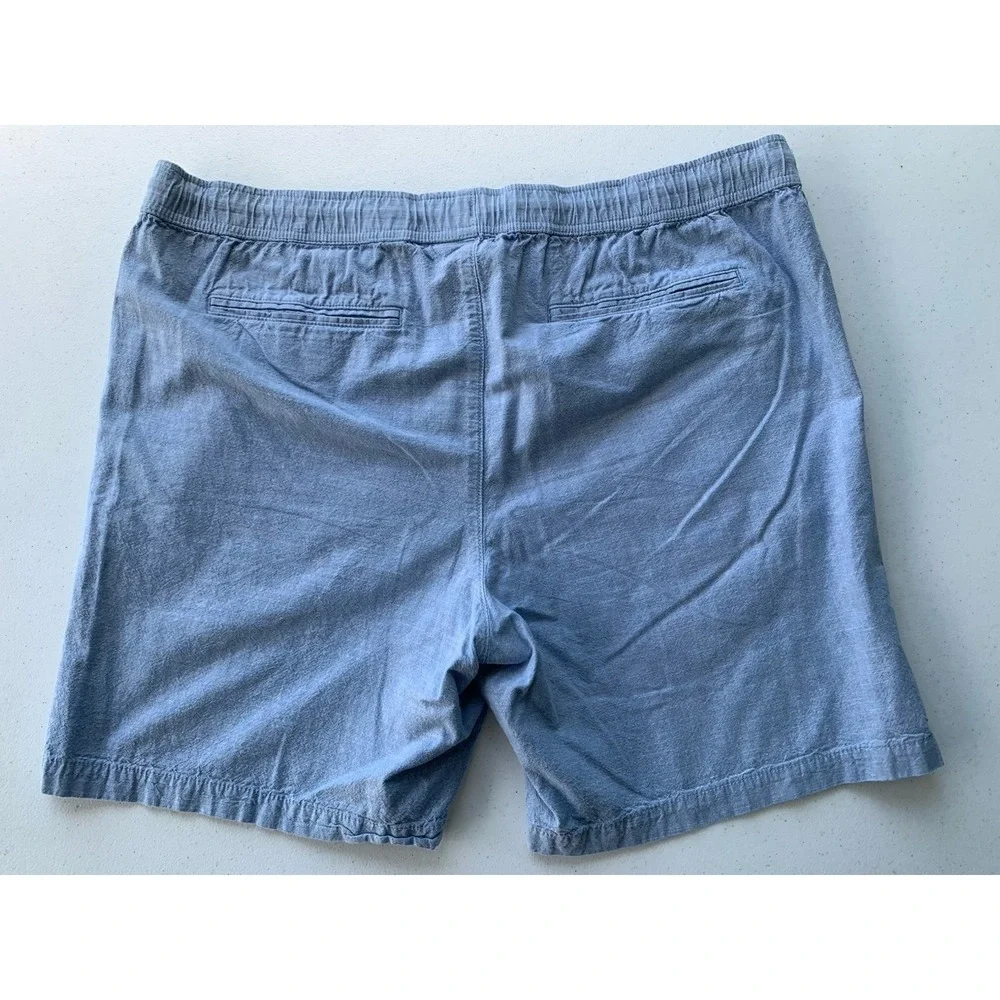 Banana Republic Chino Shorts Men's XL Blue Cotton Drawstring Elastic Pockets